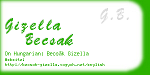 gizella becsak business card