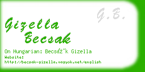 gizella becsak business card